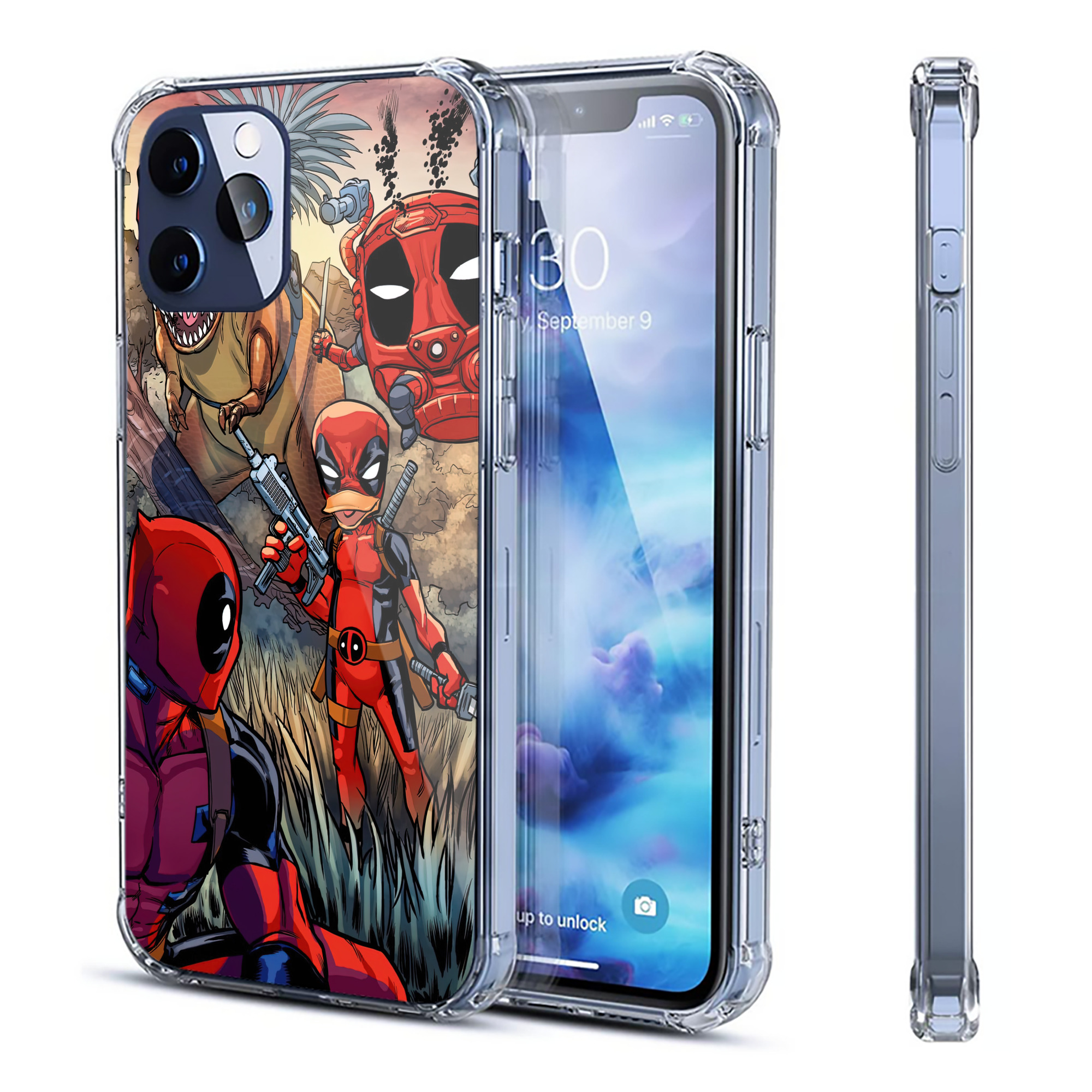 （画像用） Deadpool デッドプール 【iPhone 12シリーズ対応】透明スマホケース（クリアソフトケース）
